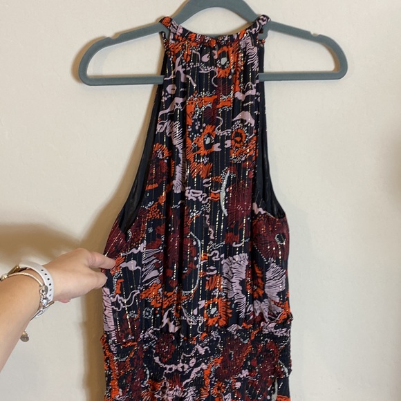 A.L.C. Bardot Maxi Floral Metallic Dress - Picture 6 of 10